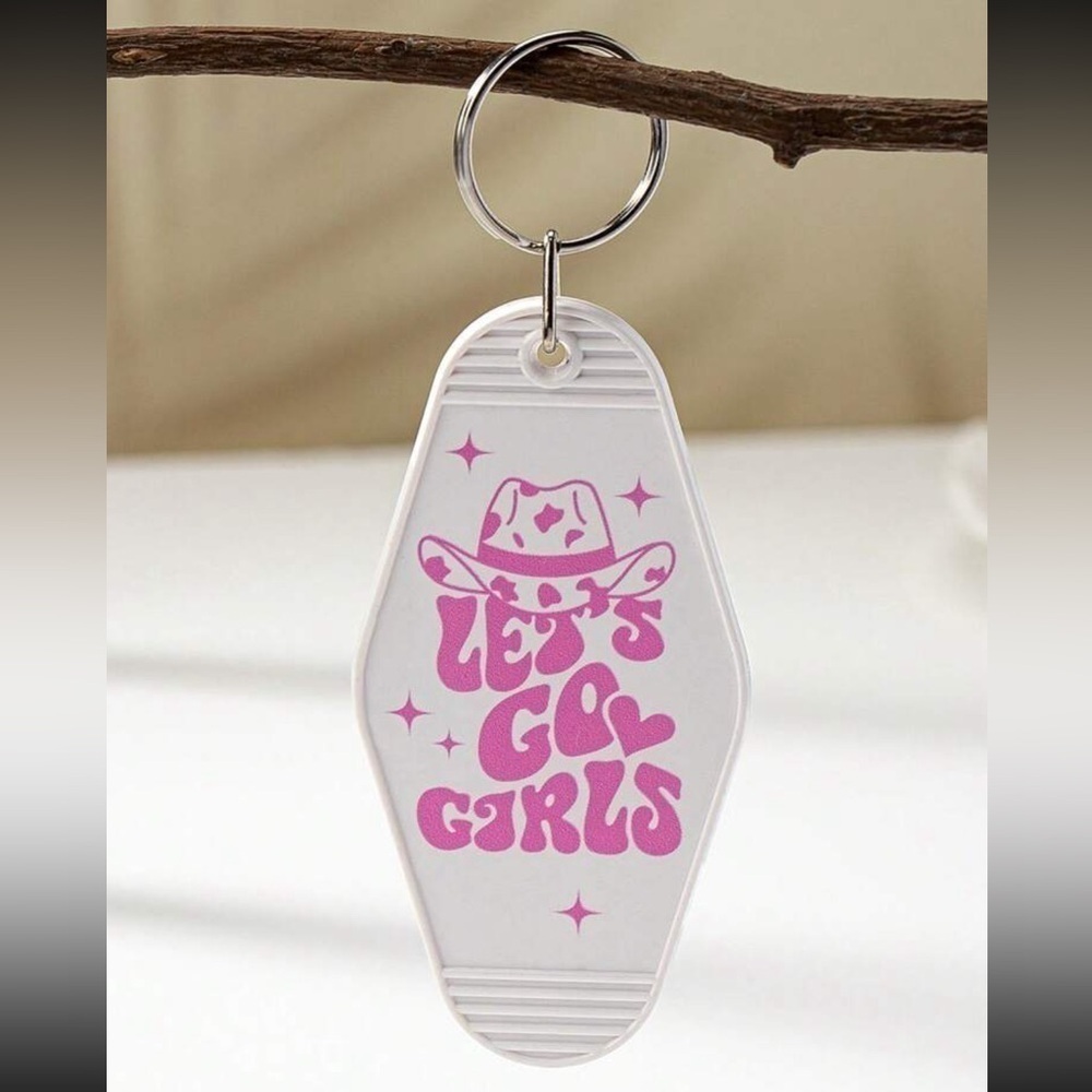 NWT Let’s Go Girls Cowgirl Keychain Charm Western Style OS